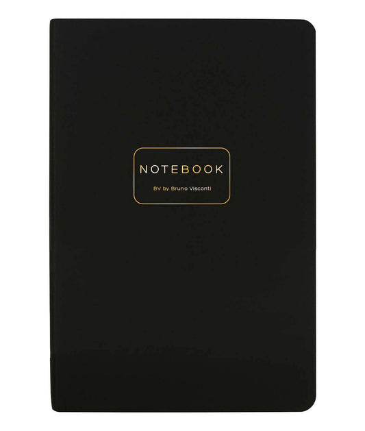 BV by Bruno Visconti - Vegan Leather A5 Notebook - Black 