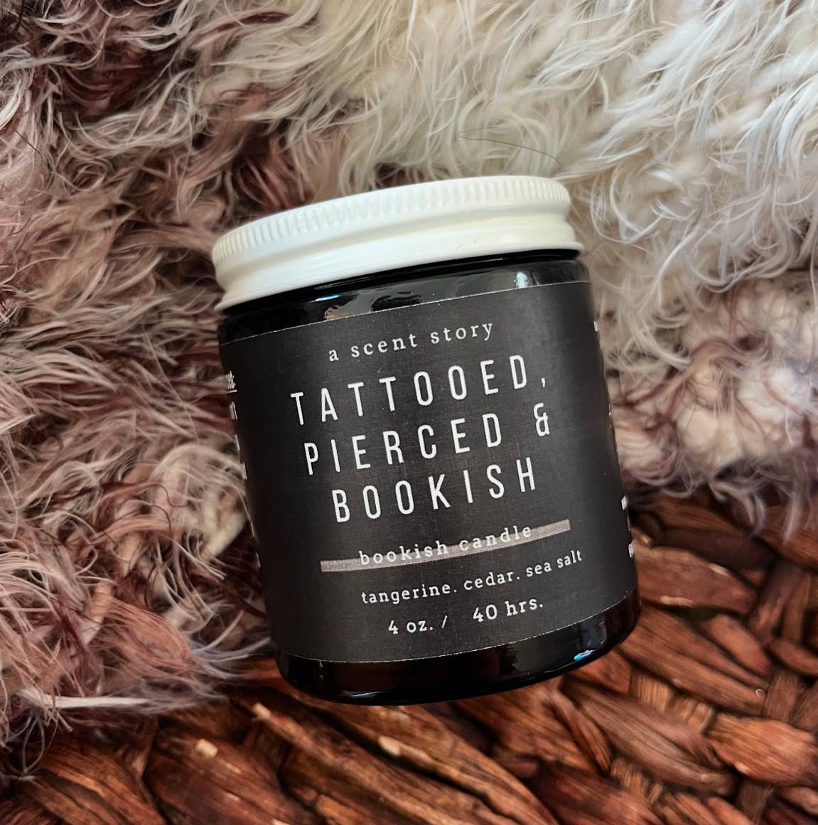 Tattooed, Pierced & Bookish | Bookish Candle | Soy Wax 4oz