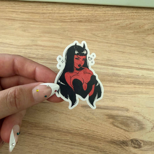Mad Poppy - Red She Devil Waterproof Vinyl Sticker