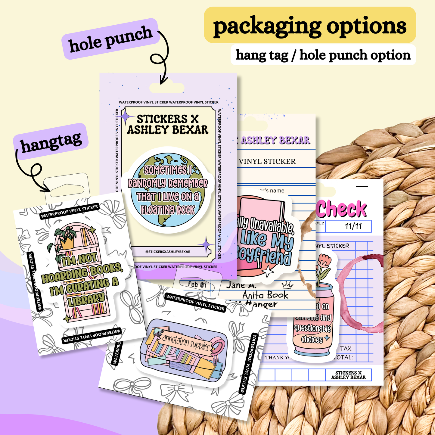 Stickers X Ashley Bexar - Book Bookish Books Pill Funny Waterproof Vinyl Sticker