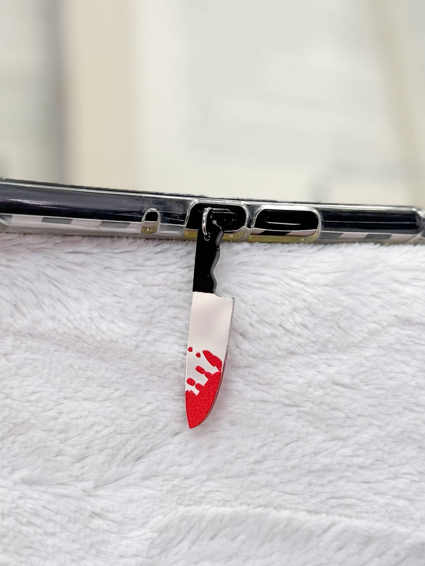 Little Turkey Shoppe - Fake Bloody Knife Kindle Charm, USB-C Dust Plug