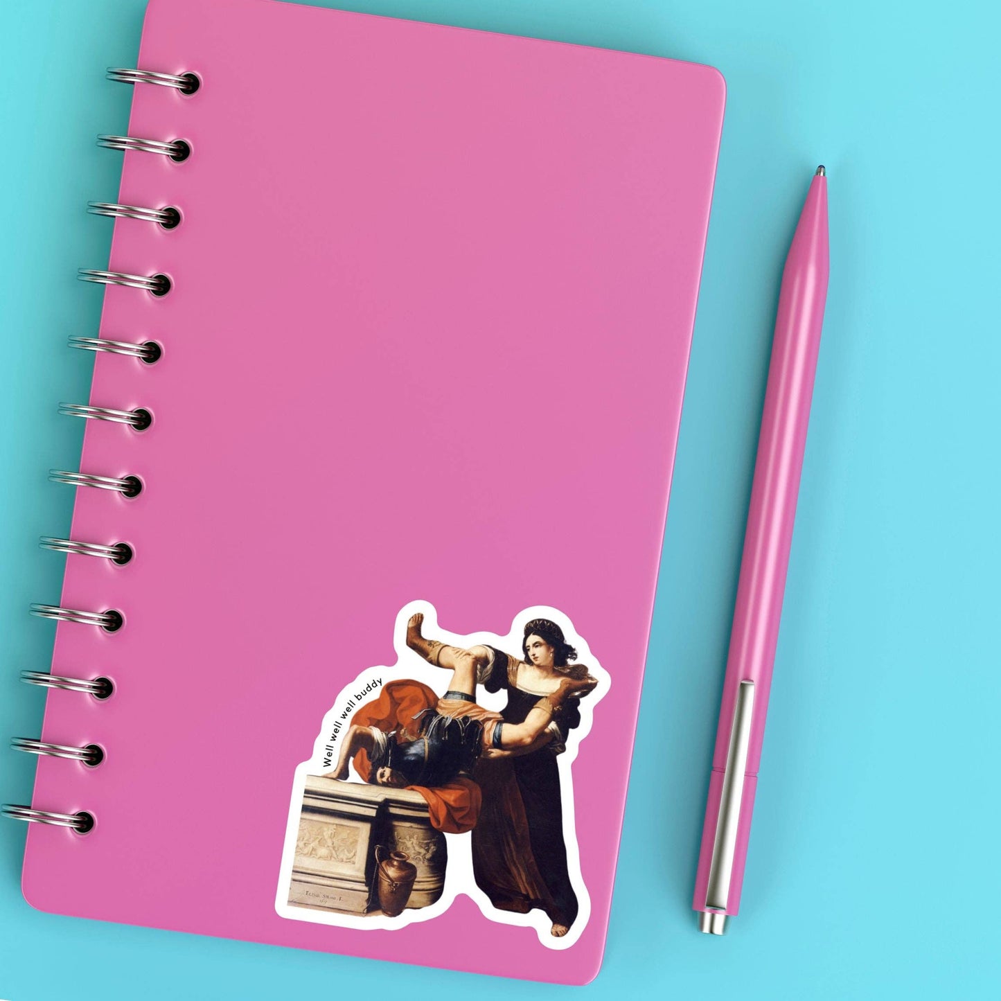 GetBullish - Well Well Well Buddy Timoclea Feminist Painting Sticker