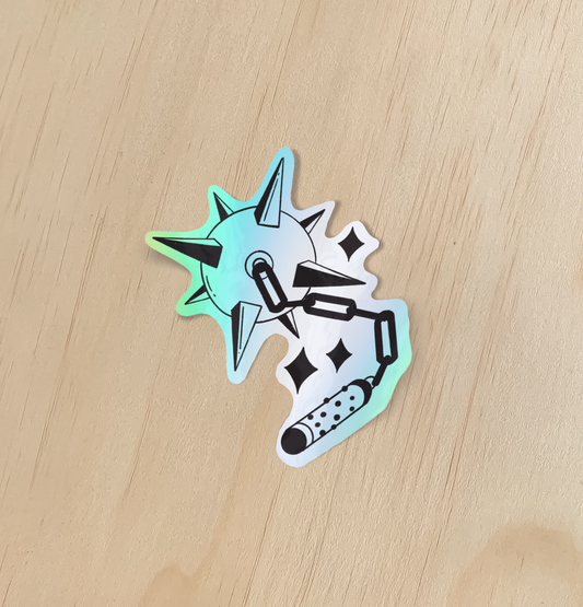 Odd Hare Goods - Holographic Flail Sticker