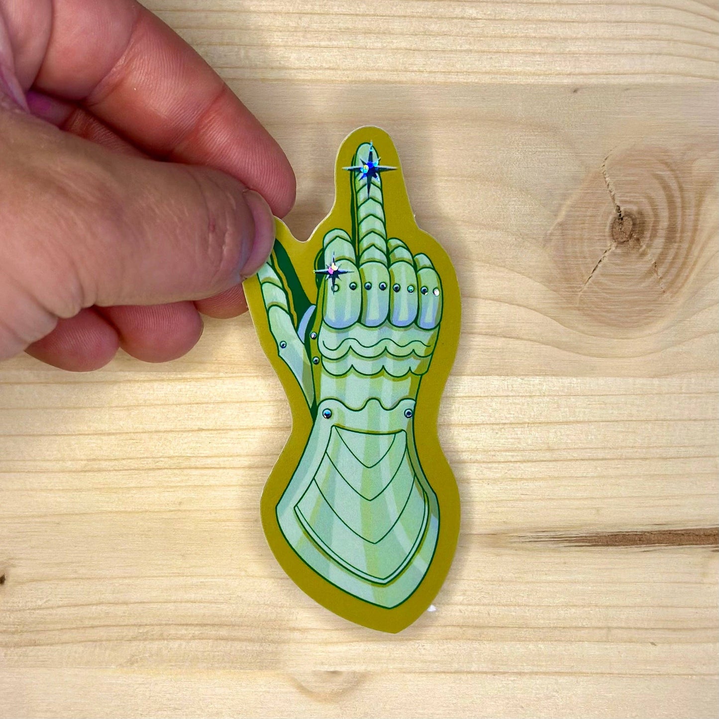 Odd Hare Goods - Rude Gauntlet Holographic Sticker