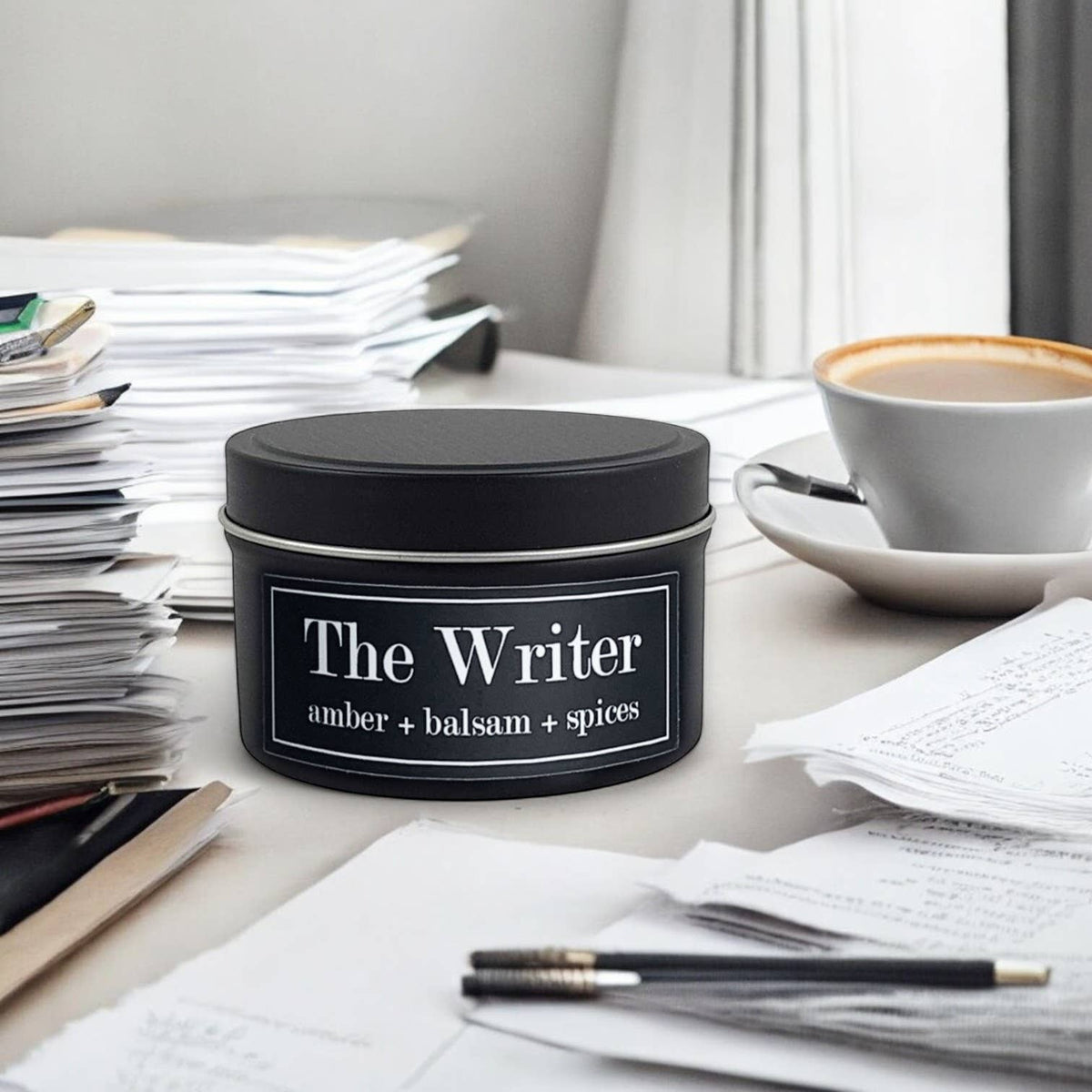 Fly Paper Products - The Writer 4oz Candle - Amber + Balsam + Spices