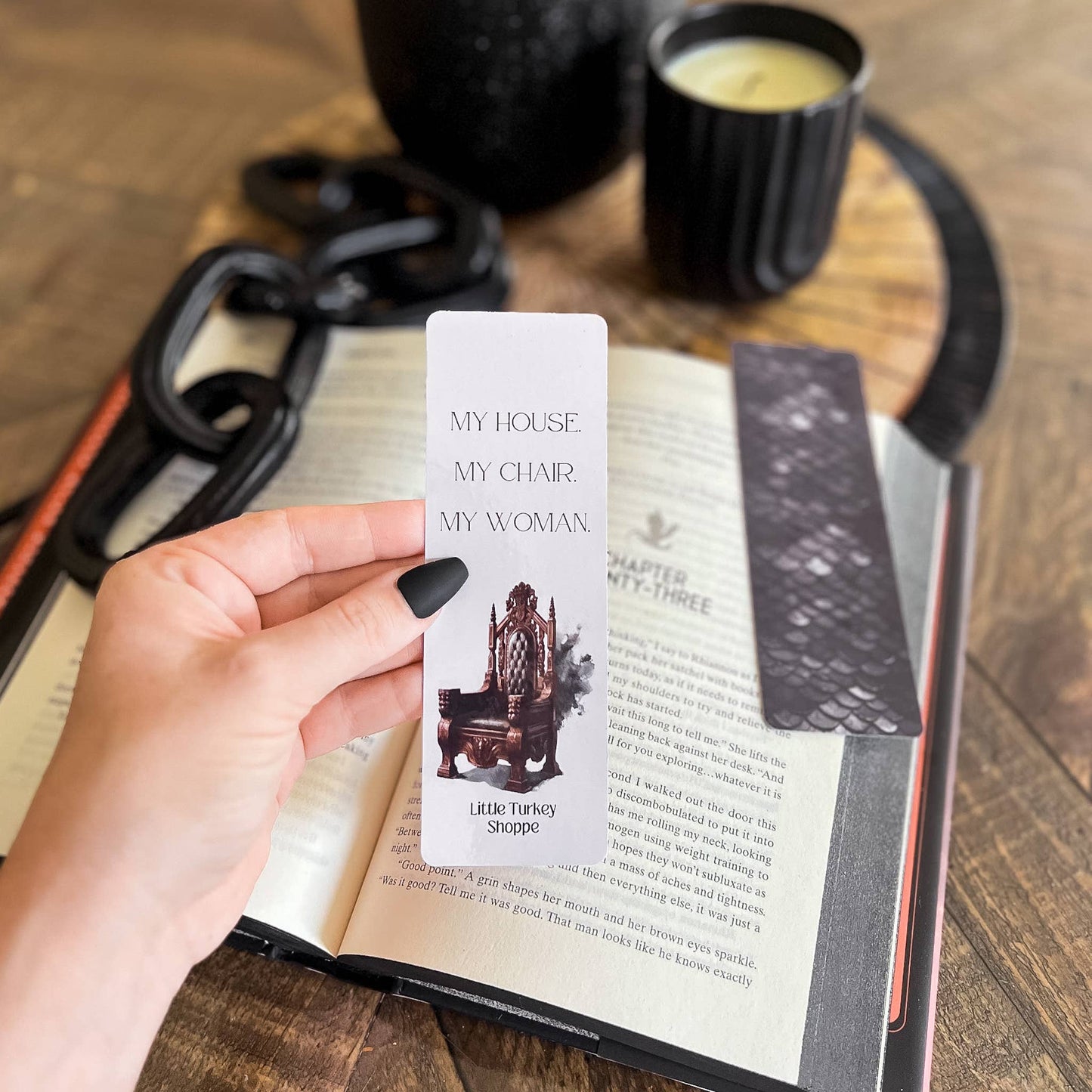 Iron Flame Throne Bookmark, My House My Chair My Woman: Throne / Laminated