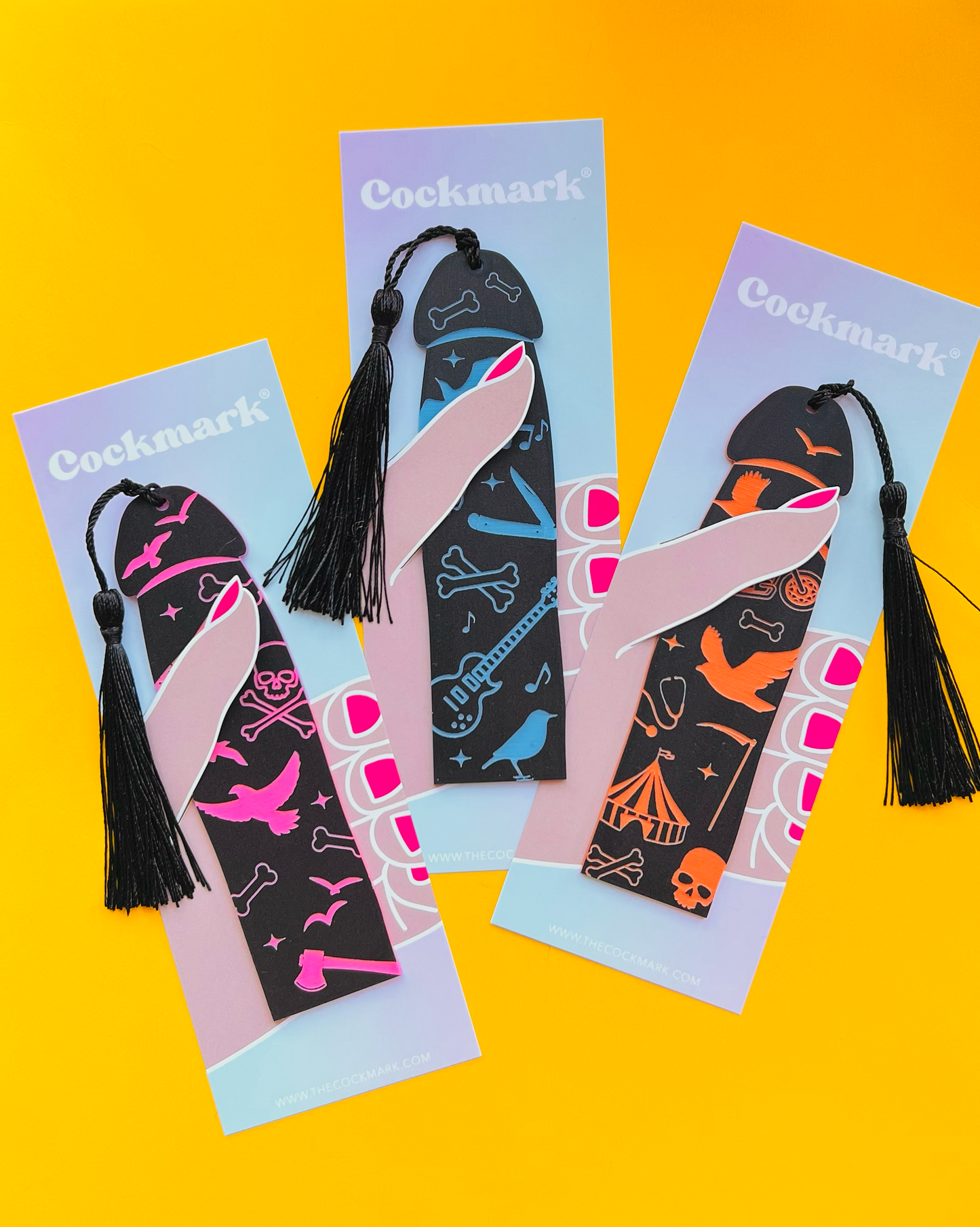 Blackbird Cockmark Bookmark: Orange