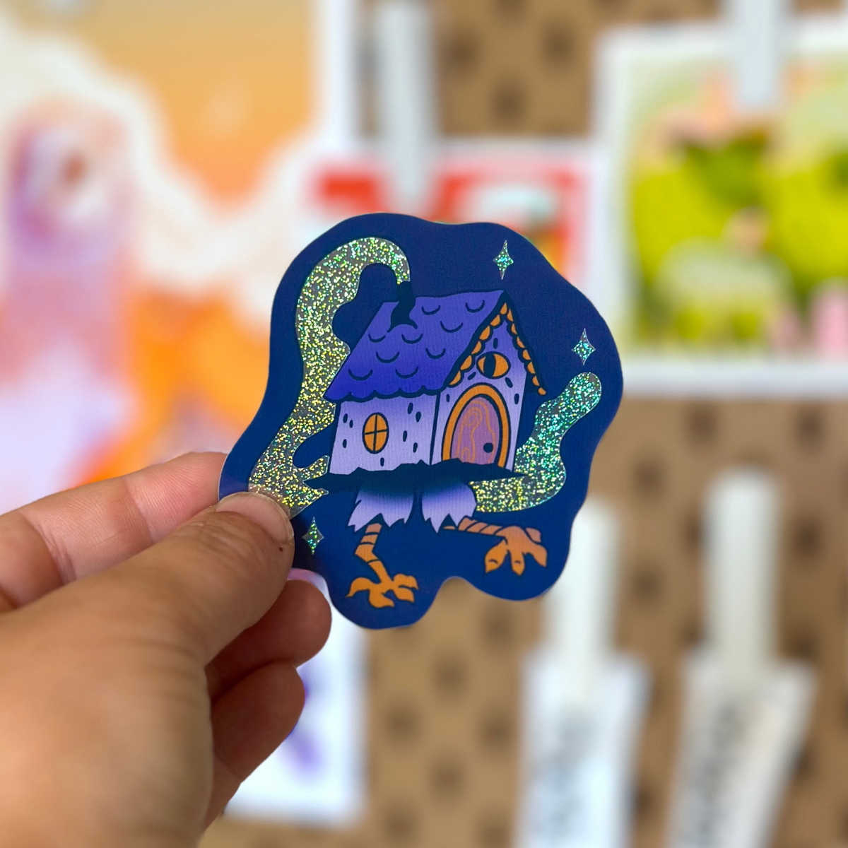 Odd Hare Goods - Baba Yaga Hut Holographic Sticker
