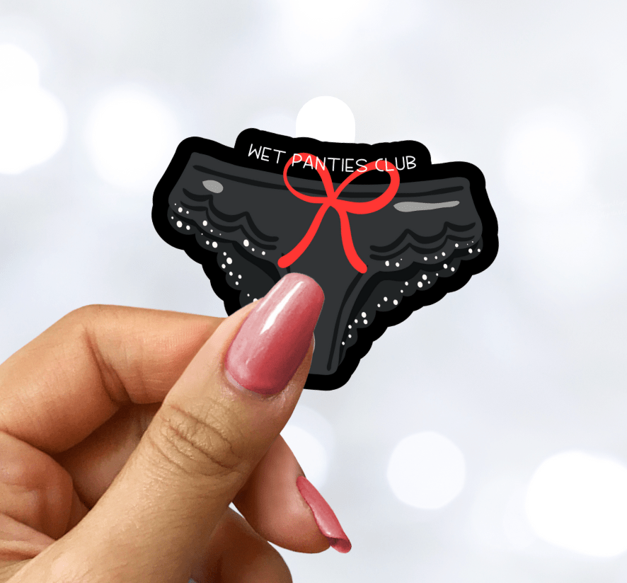 Awfullynerdy.co - Wet Panties Club Smut Matte Vinyl Sticker – Durable Waterproof Bookish Decal