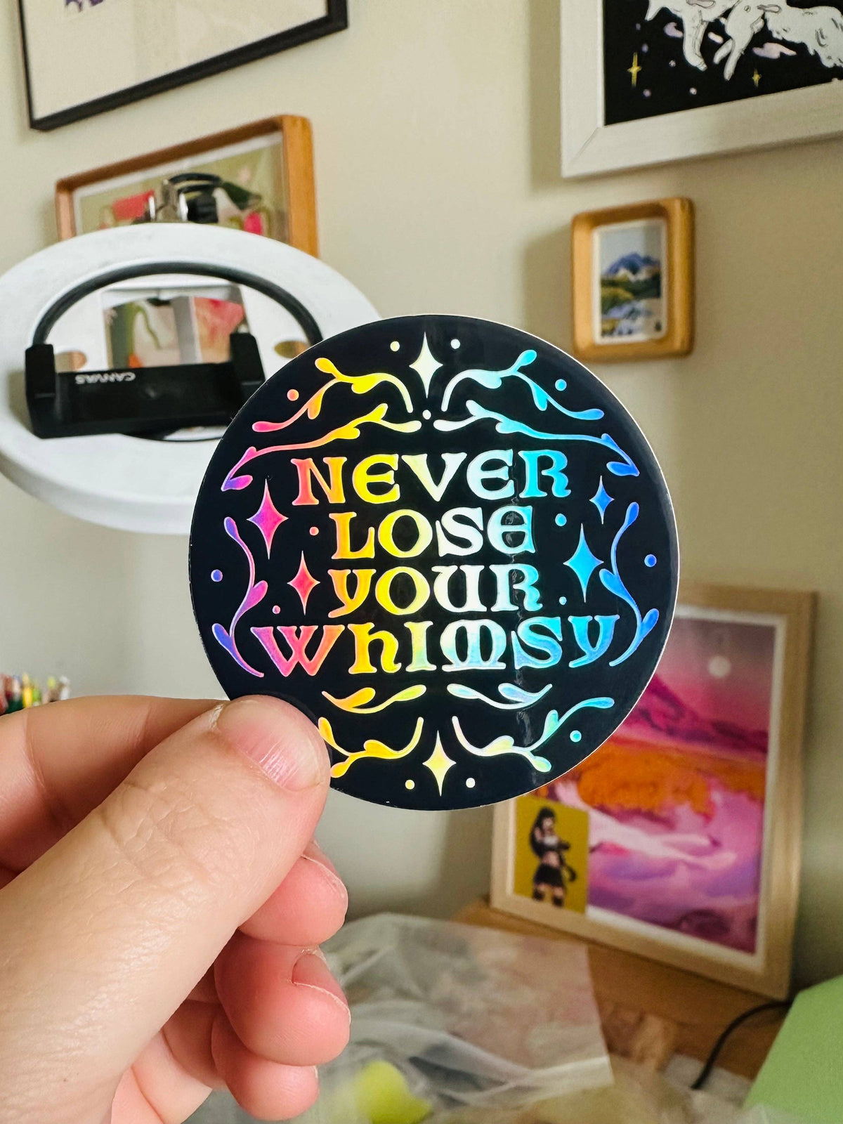 Odd Hare Goods - Never Lose Your Whimsy Holographic Sticker