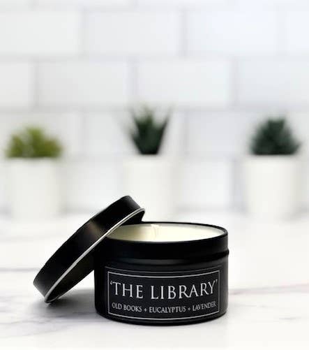 Fly Paper Products - The Library 4oz Candle - Old Books + Eucalyptus + Lavender