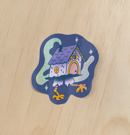Odd Hare Goods - Baba Yaga Hut Holographic Sticker